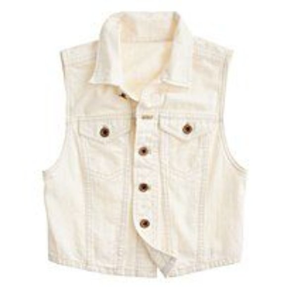 Madewell White Denim Vest -- Medium - Picture 2 of 7
